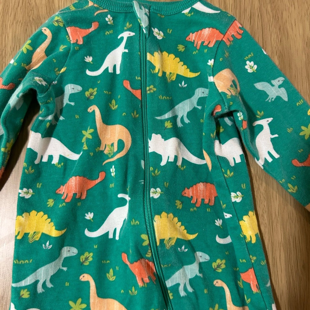 Dinosaur Print Green Onesie